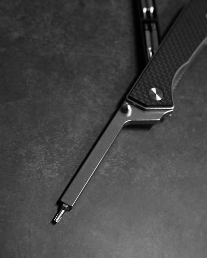 NUKNIVES T33 Multi-Functional Folding Screwdriver – Composite Carbon Fiber Handle (Includes EDC Pouch)