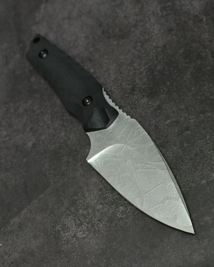 極稀少｜琵琶湖特別モデル｜松田菊男「湖風」｜14C28N アウトドア直刀｜G10ハンドル