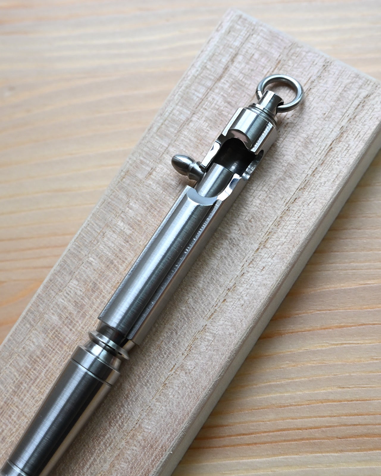 Nakayama Hideotoshi Handmade Tactical Pen – Bolt Action Mechanism | Mechanical Steampunk Aesthetic