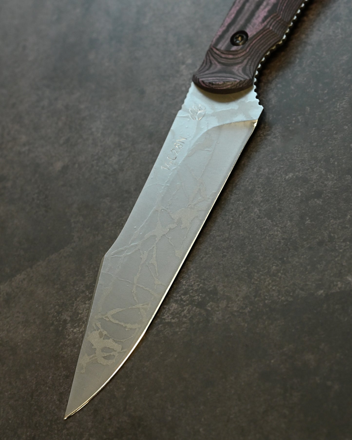 Limited Edition｜Kiku Matsuda × Masayuki Matsuda “Gonzui”｜14C28N Outdoor Fixed Blade｜Layered Linen Micarta Handle｜Handmade in Japan