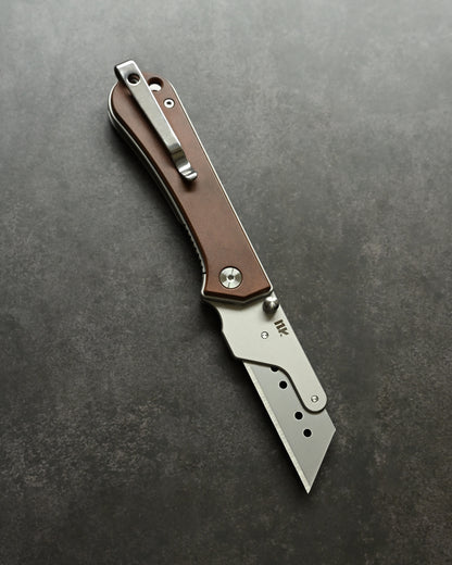 NUKNIVES Copper Handle Quick-Open Replaceable Blade Utility Knife | Kumpanter U23