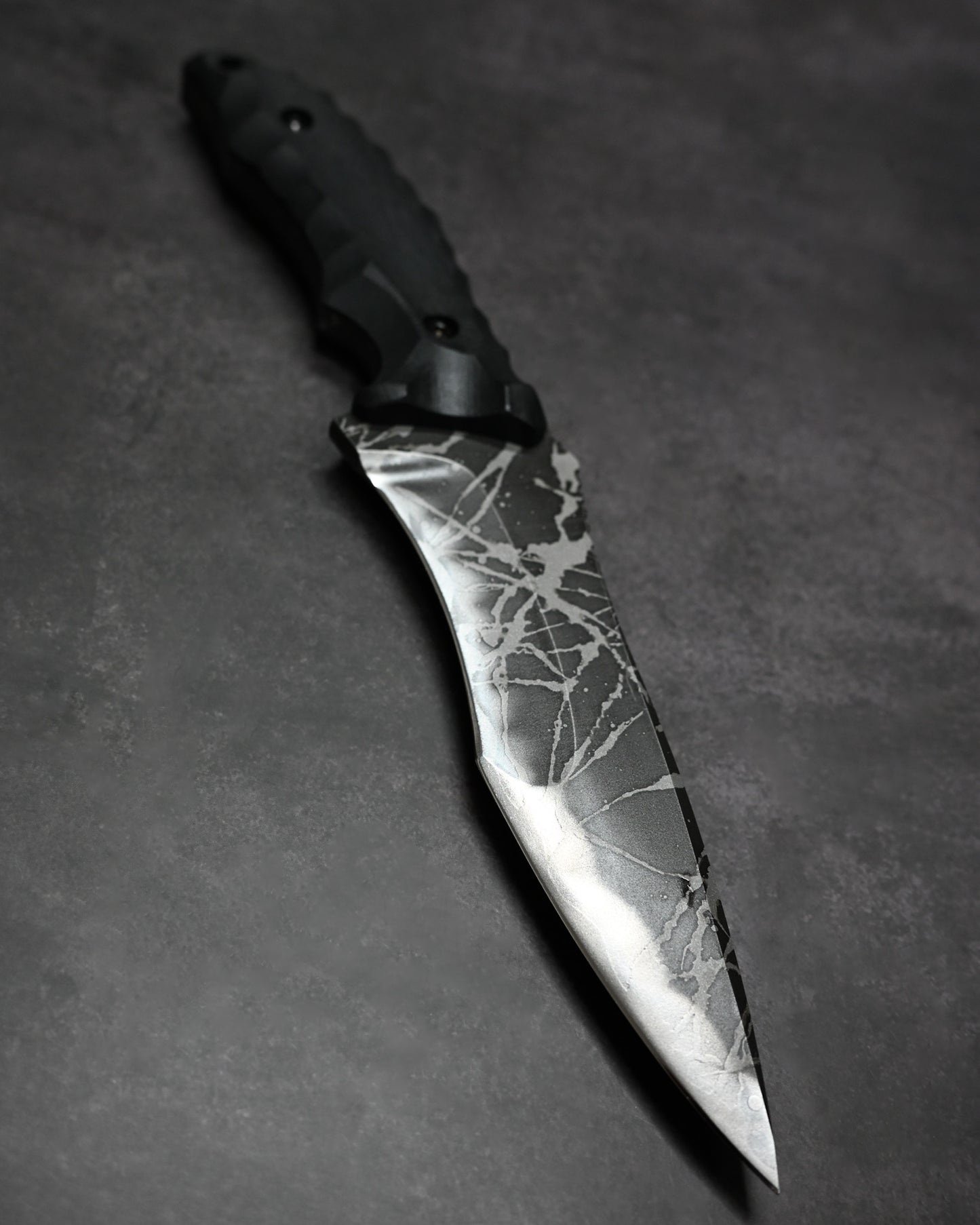 Hurricane By Kikuknives Japanese Fixed Blade Knife OU-31 Steel with Black G-10 Handle