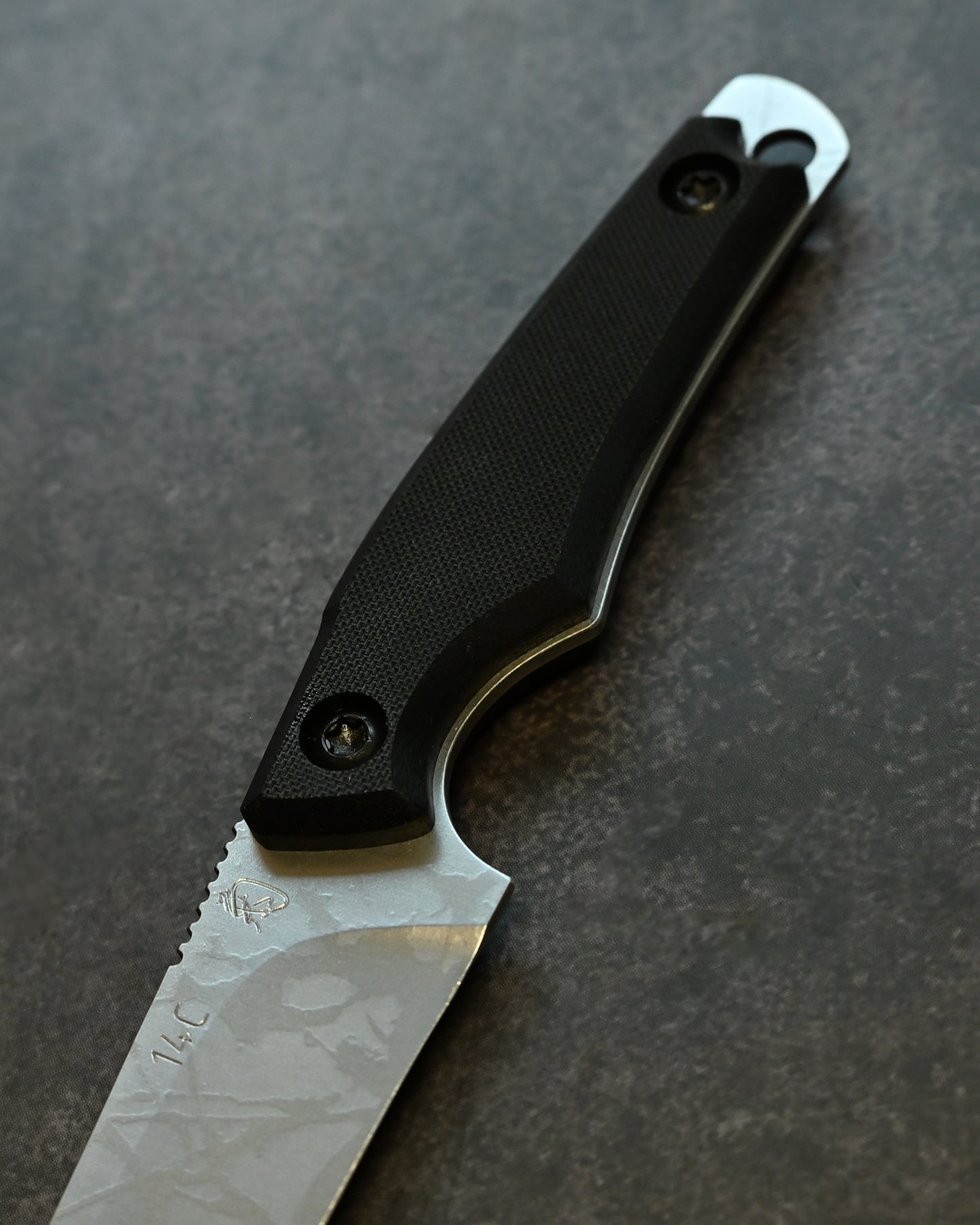 極稀少｜琵琶湖展会版｜松田菊男「霧月（Mugetsu）」｜14C28N 超軽量アウトドア直刀｜G10ハンドル