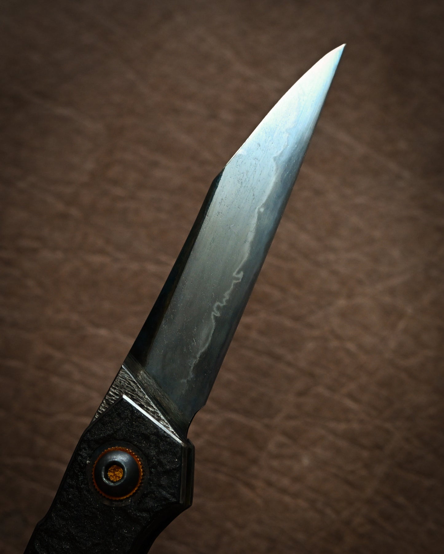 推薦作家・極希少 二部幸夫作 東京展示会モデル No.R8-2 「肥厚守」カスタムフォールディングナイフ