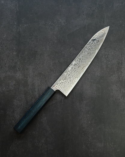 Kanetaka Limited Gyuto 363mm – VG10 Damascus-Clad Steel / Mirror Finish / Handcrafted by Artisan