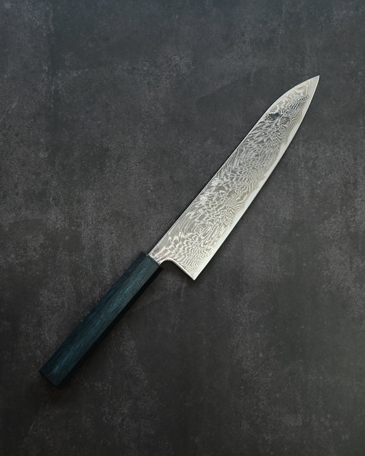 Kanetaka Limited Gyuto 363mm – VG10 Damascus-Clad Steel / Mirror Finish / Handcrafted by Artisan
