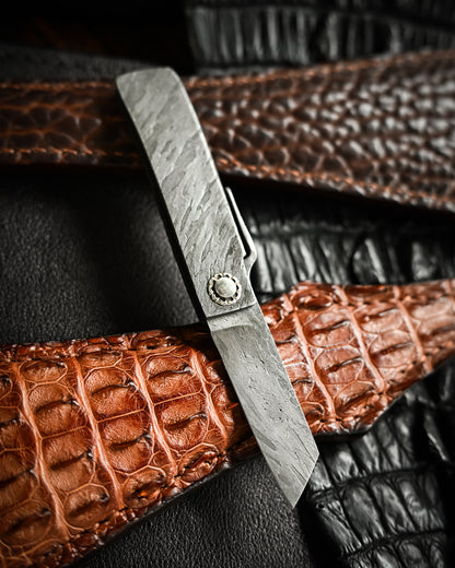 Masayuki Tashiro S7110 Forged Dragon Scale Damascus Higonokami EDC Custom Folding Knife