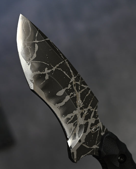 Rare • Extra-Thick　Kikuo Matsuda “Shirataka”　Signed Handmade Fixed Blade　OU-31 Steel with G10 Handle