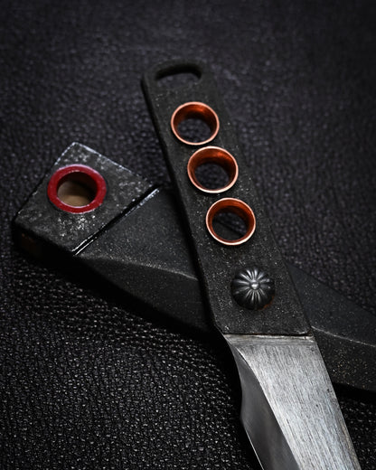 Recommended Artist Yukio Nibu One-Off Custom Knife No. R8-10 Forged from Vintage Hand-Forged Blade Steel