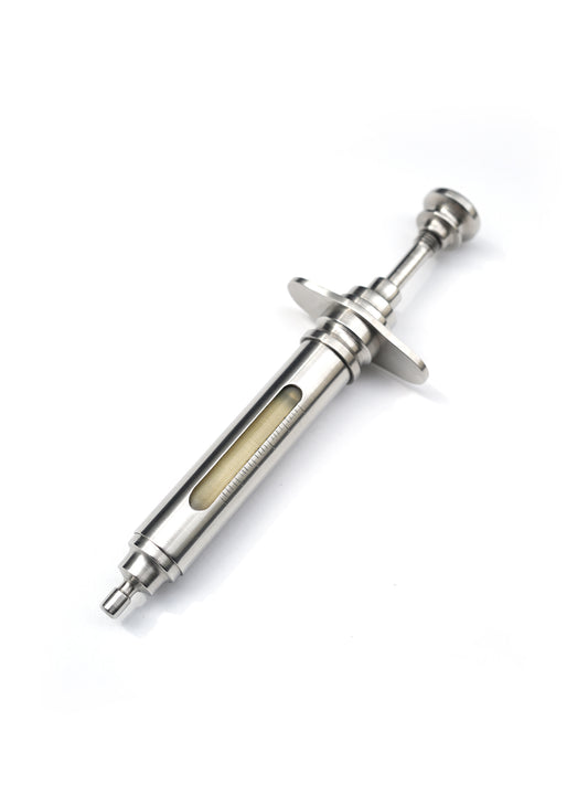 [Sold Out] Old syringe-style knife with a metal casing by Hidetoshi Nakayama