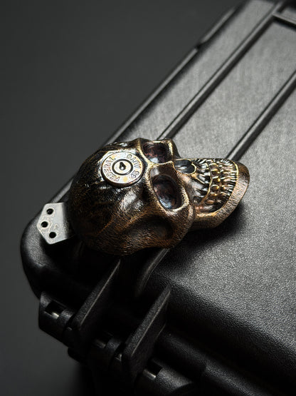 Steel Flame XXXXXL 3ホール ブロンズ ダークスカル 45A インレイ クリップ