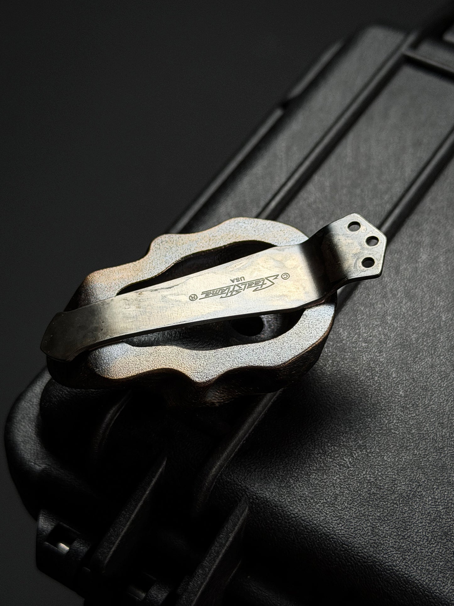 Steel Flame XXXXXL 3ホール ブロンズ ダークスカル 45A インレイ クリップ