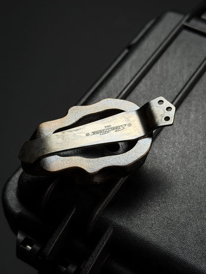 Steel Flame XXXXXL 3ホール ブロンズ ダークスカル 45A インレイ クリップ