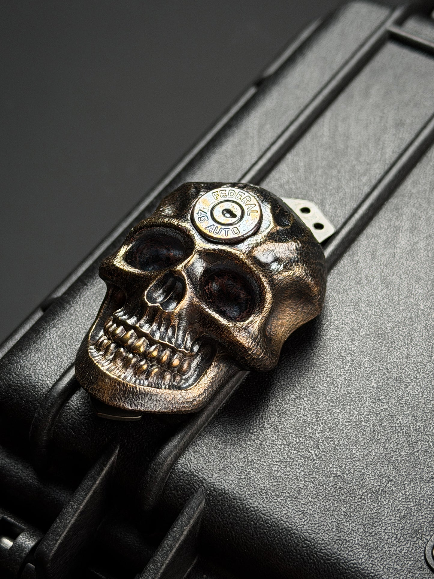 Steel Flame XXXXXL 3ホール ブロンズ ダークスカル 45A インレイ クリップ