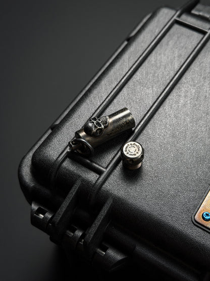 Steel Flame Dark Skull 925 Silver Pendant – EDC Waterproof Capsule