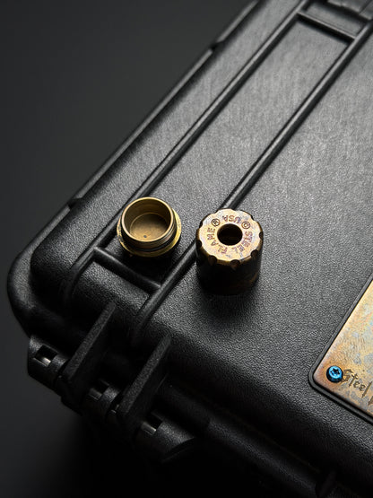 Steel Flame POS Bronze Warrior 3-Skull EDC Bead