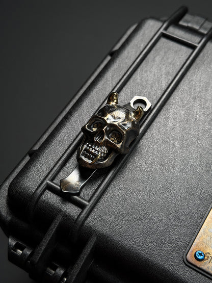 Steel Flame × Microtech コラボレーション XL ブロンズ OG 般若 2D 桜アイ CNC クリップ