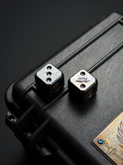 Steel Flame × HiTex コラボレーション ブロンズ ウォリアースカル ダイス（2個セット）