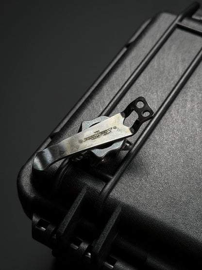 Steel Flame 925 シルバー XL ウォリアー 般若 フラッシュライトクリップ（レッドアイ）