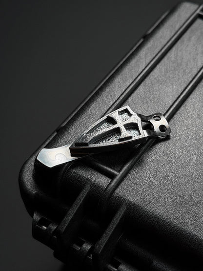 Steel Flame XL ハンマード シルバー クルセイダーシールド フラッシュライトクリップ