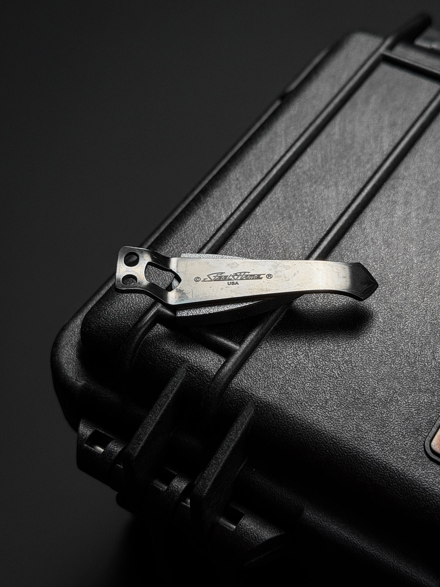 Steel Flame XL ハンマード シルバー クルセイダーシールド フラッシュライトクリップ