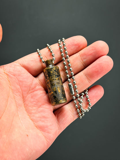 Steel Flame “2D Shield” Pendant – EDC Waterproof Capsule