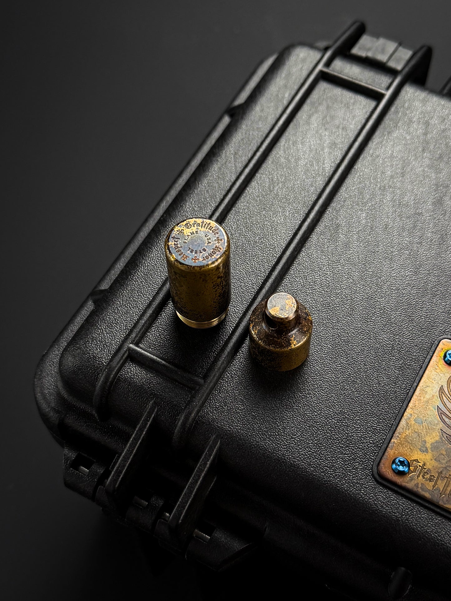 Steel Flame “2D Shield” Pendant – EDC Waterproof Capsule