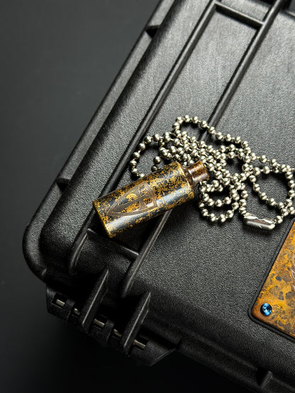 Steel Flame “2D Shield” Pendant – EDC Waterproof Capsule