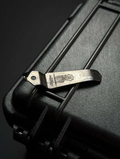 Steel Flame x Starlingear x Strider Collaboration — Silver Shield L Pocket Clip