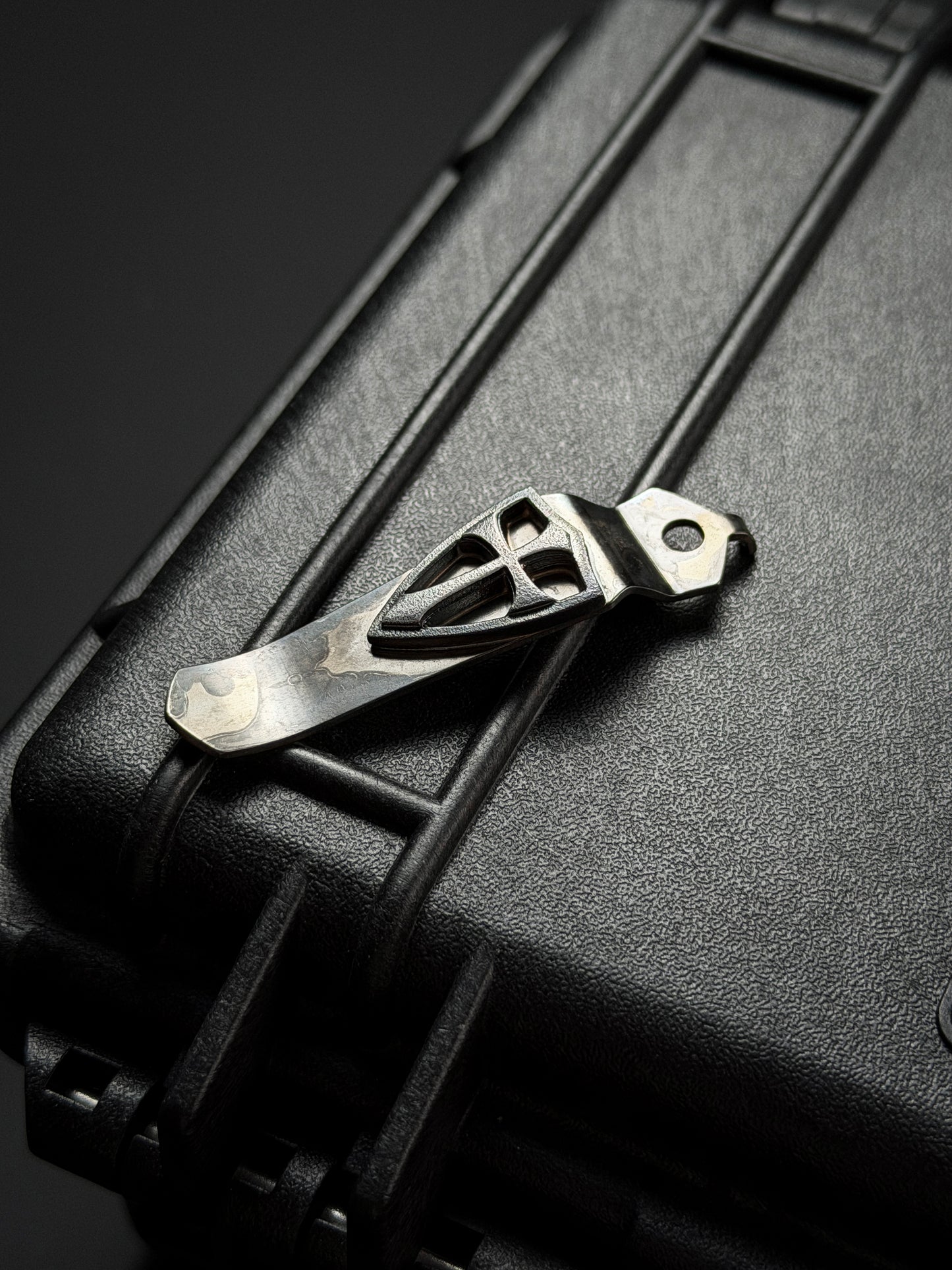 Steel Flame x Starlingear x Strider Collaboration — Silver Shield L Pocket Clip