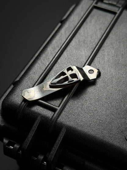 Steel Flame x Starlingear x Strider Collaboration — Silver Shield L Pocket Clip