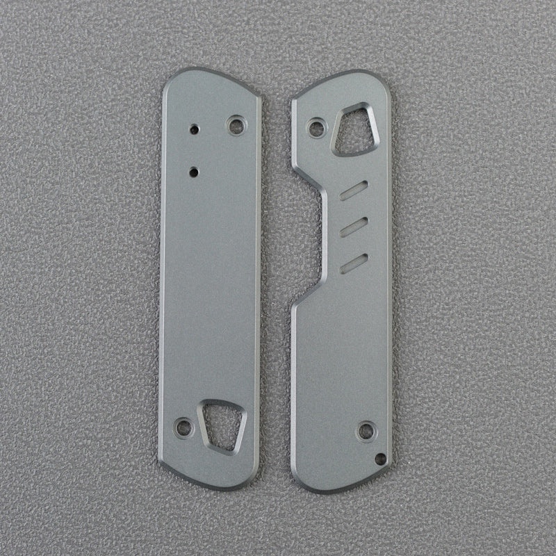 TC4 Titanium Handle Scale Set Compatible with T4, Sandblasted, for DIY Replacement
