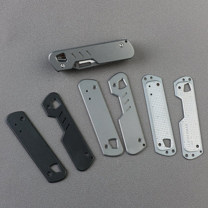 TC4 Titanium Handle Scale Set Compatible with T4, Sandblasted, for DIY Replacement