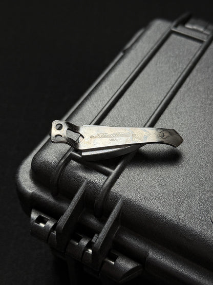 Steel Flame Rare Gem-Set Crusader Silver Shield 3-Hole Back Clip