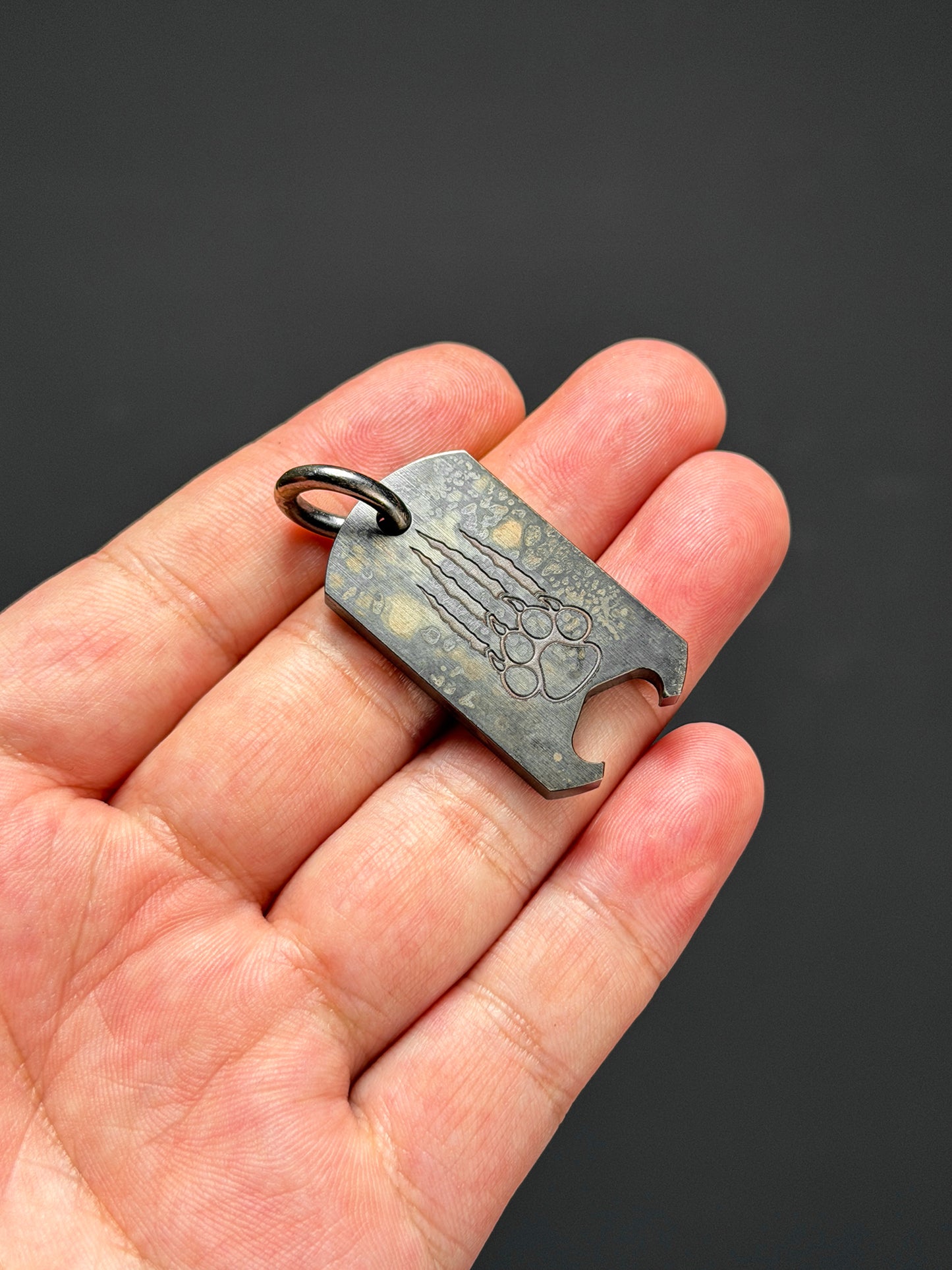 Steel Flame CCKS Show Exclusive Monster & Claw Mark Tag Bottle Opener Pendant