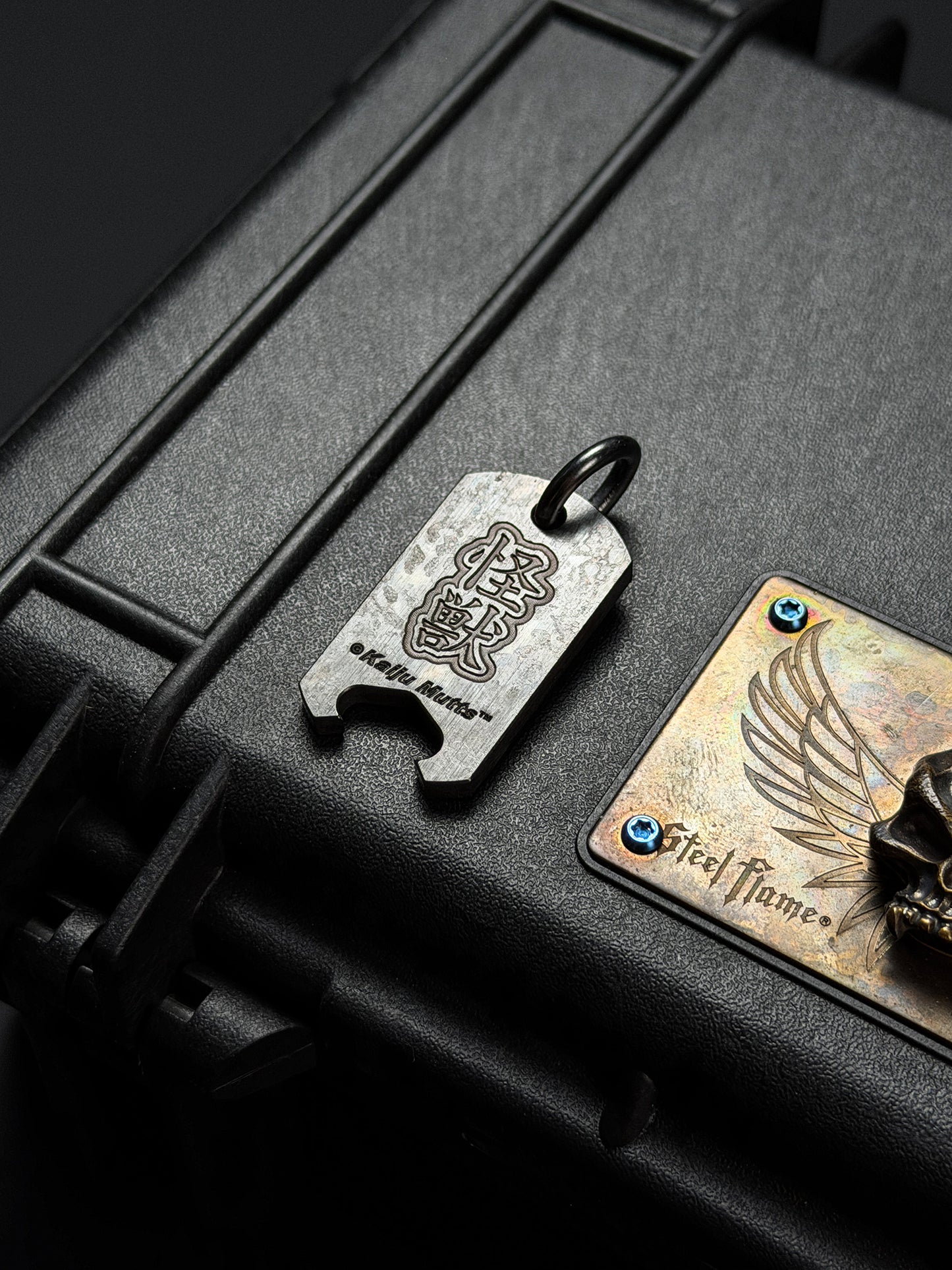 Steel Flame CCKS Show Exclusive Monster & Claw Mark Tag Bottle Opener Pendant
