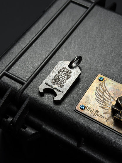 Steel Flame CCKS Show Exclusive Monster & Claw Mark Tag Bottle Opener Pendant