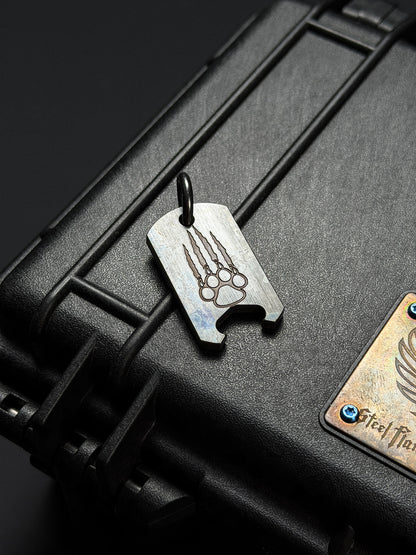 Steel Flame CCKS Show Exclusive Monster & Claw Mark Tag Bottle Opener Pendant