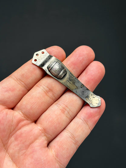 Steel Flame × NDG CCKS Show Exclusive 3-Hole Clip with Sterling Silver Whiskey Barrel Inlay