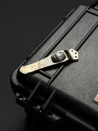 Steel Flame × NDG CCKS Show Exclusive 3-Hole Clip with Sterling Silver Whiskey Barrel Inlay