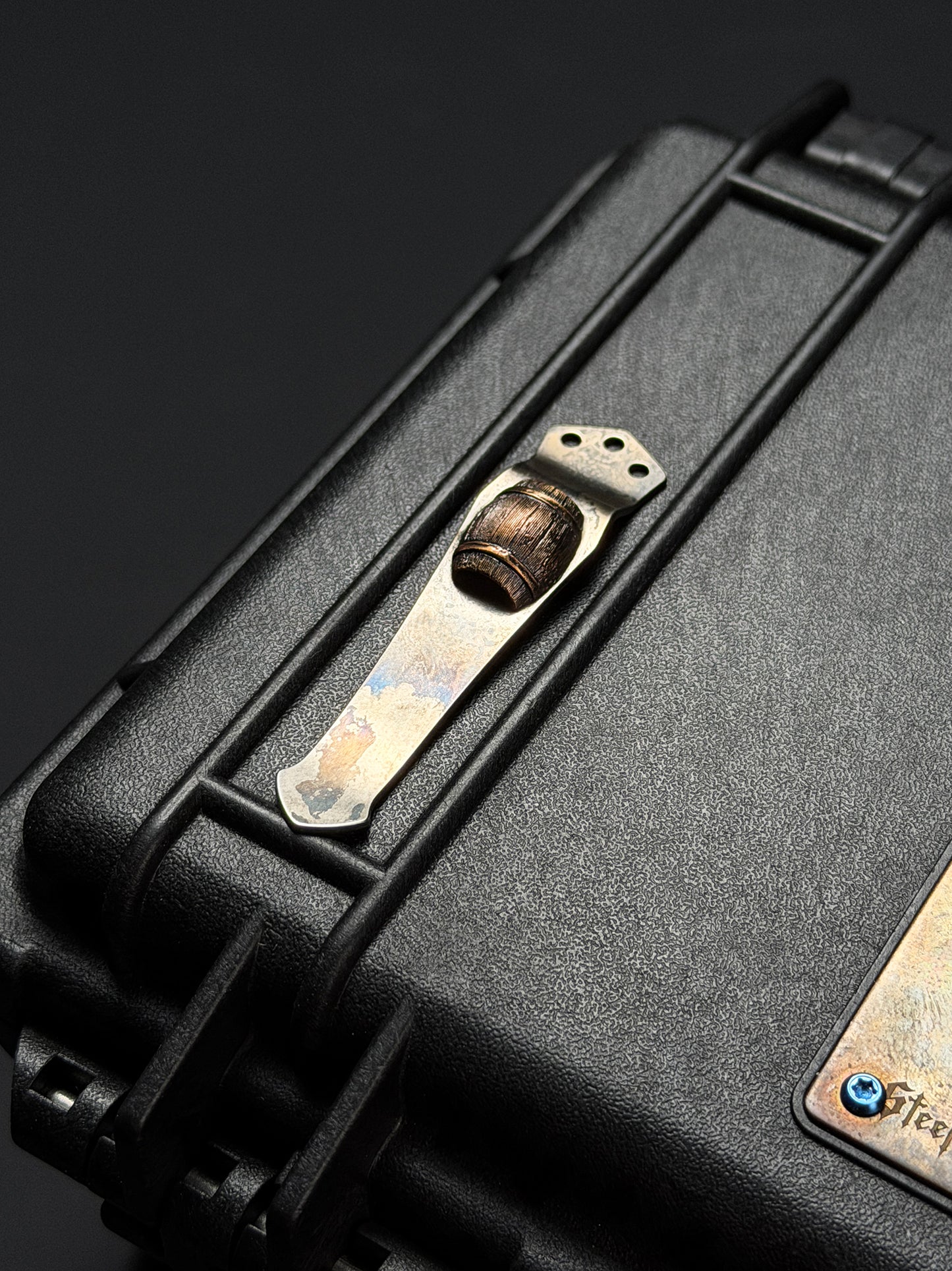 Steel Flame × NDG CCKS Show Exclusive 3-Hole Clip with Copper Whiskey Barrel Inlay