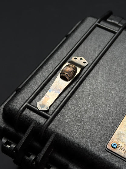 Steel Flame × NDG CCKS Show Exclusive 3-Hole Clip with Copper Whiskey Barrel Inlay