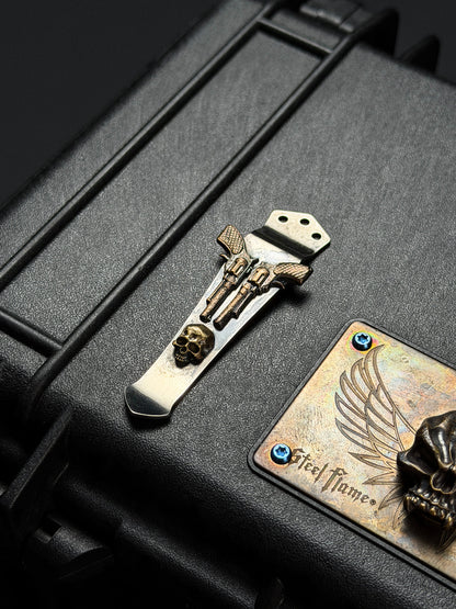 Extremely Rare Steel Flame × NDG CCKS Show Exclusive 3-Hole Clip with Copper 3D Double Model and Warrior Skull