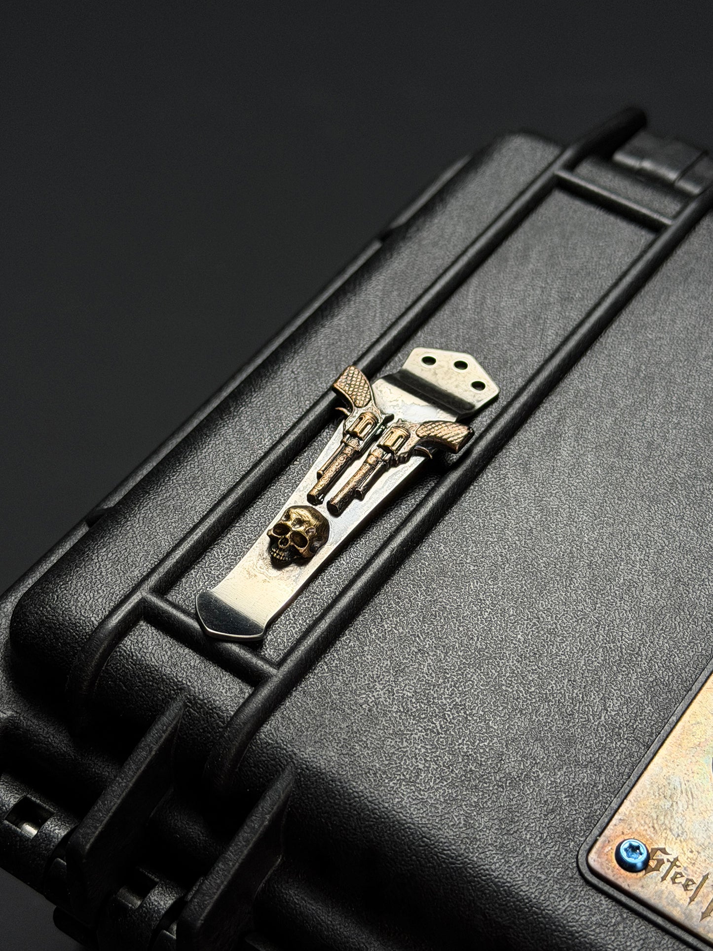 Extremely Rare Steel Flame × NDG CCKS Show Exclusive 3-Hole Clip with Copper 3D Double Model and Warrior Skull
