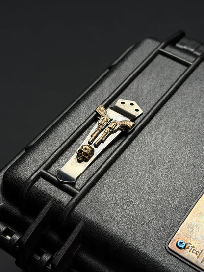 Extremely Rare Steel Flame × NDG CCKS Show Exclusive 3-Hole Clip with Copper 3D Double Model and Warrior Skull