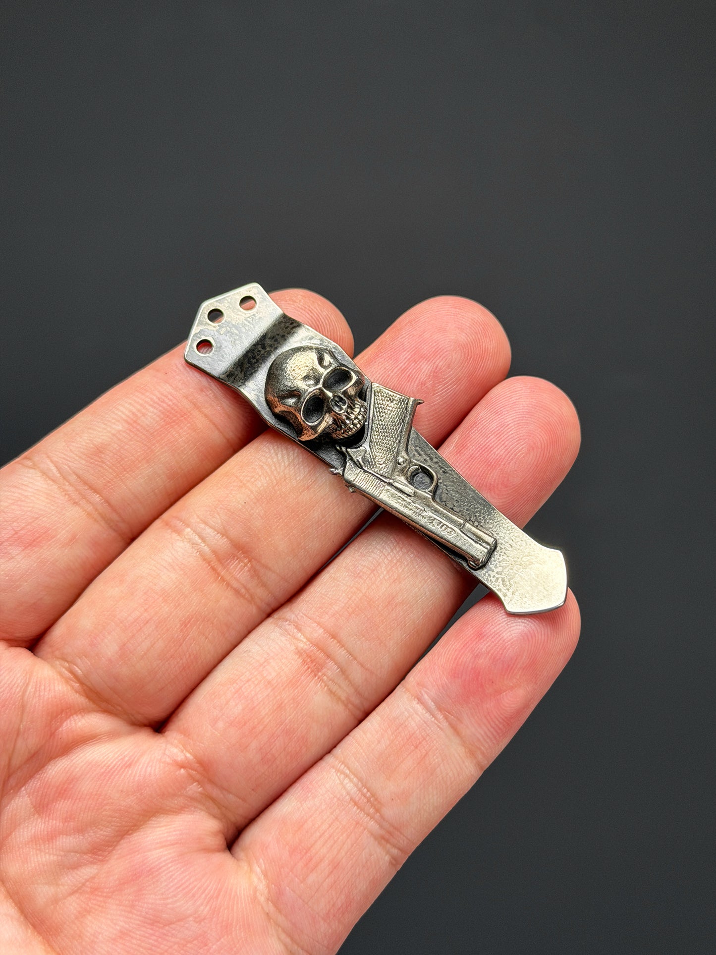 Steel Flame × NDG CCKS Show Exclusive 3-Hole Clip with Sterling Silver 3D Model and Warrior L Skull