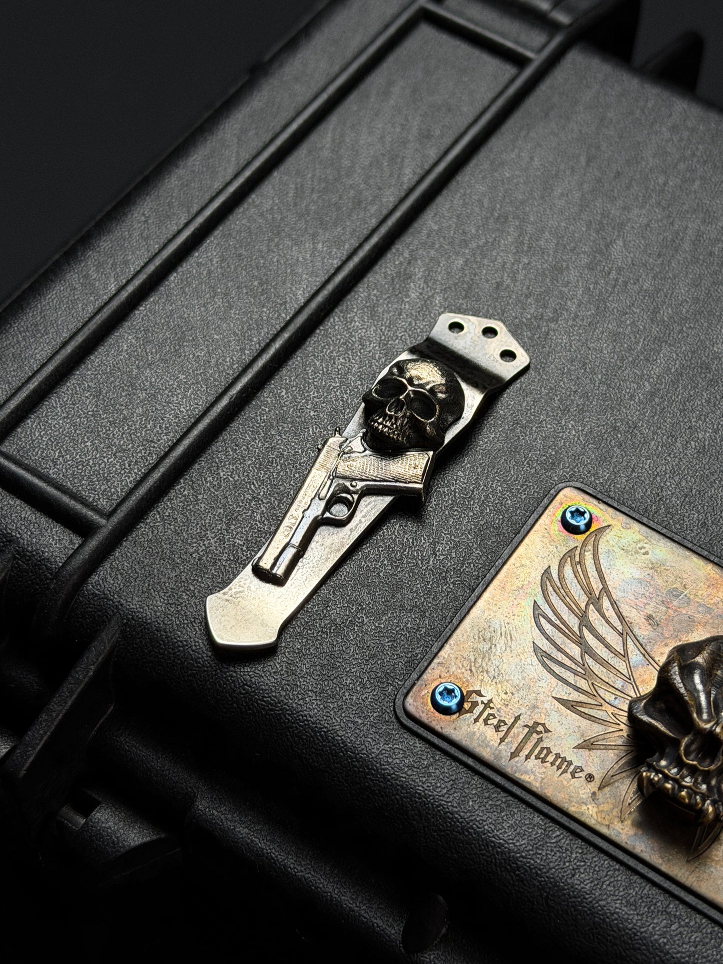 Steel Flame × NDG CCKS Show Exclusive 3-Hole Clip with Sterling Silver 3D Model and Warrior L Skull