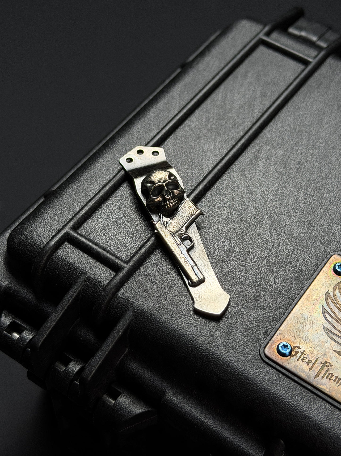 Steel Flame × NDG CCKS Show Exclusive 3-Hole Clip with Sterling Silver 3D Model and Warrior L Skull