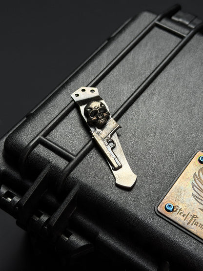 Steel Flame × NDG CCKS Show Exclusive 3-Hole Clip with Sterling Silver 3D Model and Warrior L Skull