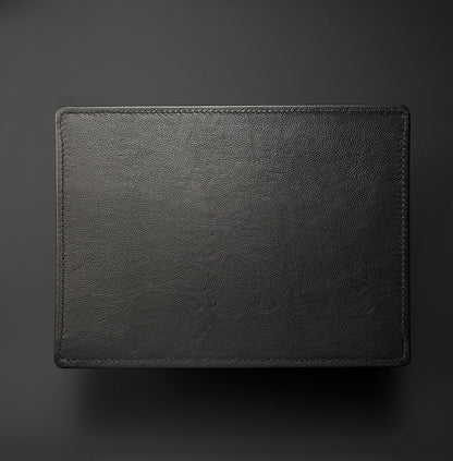 Wtopia Handmade EDC Valet Tray from Japan Crocodile Leather Inlay with Cowhide-Wrapped Construction